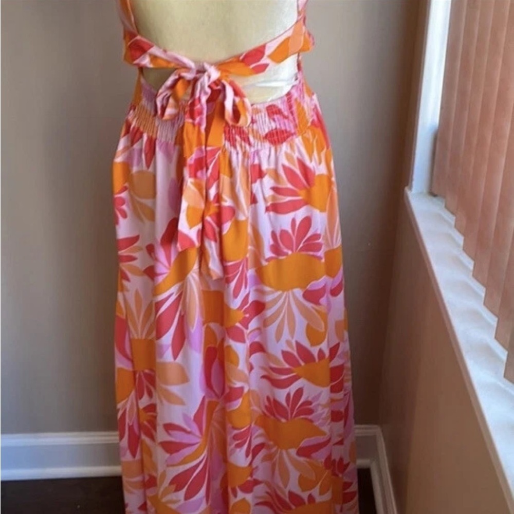 NWT Anthropologie Abel The Label Floral Maxi Dress Charlotte Backless Halter Med - Picture 5 of 9
